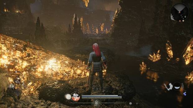 Nioh 3 - El demonio de las Grutas Encantadas, desv�o al este-sudeste desde el pie del Estanque de las Simas