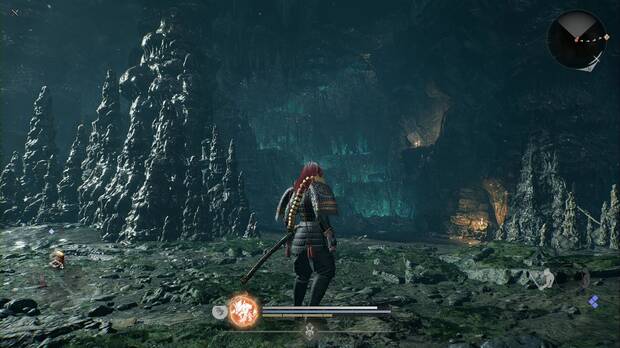 Nioh 3 - El demonio de las Grutas Encantadas, pared escalable  en la zona del espectro yokai