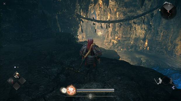 Nioh 3 - El demonio de las Grutas Encantadas, cueva que lleva al santuario Grutas Encantadas - Estanque de las Simas