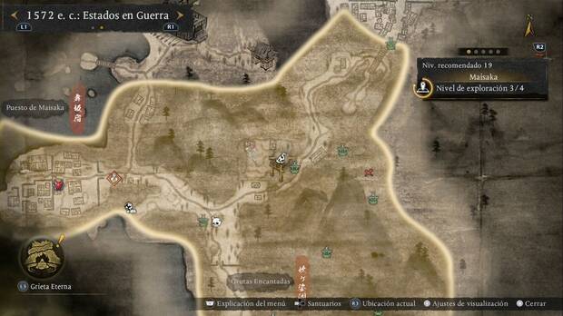 Nioh 3 - Amritas de Maisaka, ubicaci�n de la amrita del Molino de agua