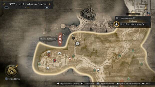 Nioh 3 - Cofres de Maisaka, ubicaci�n del cofre de la zona noroeste, en una casa