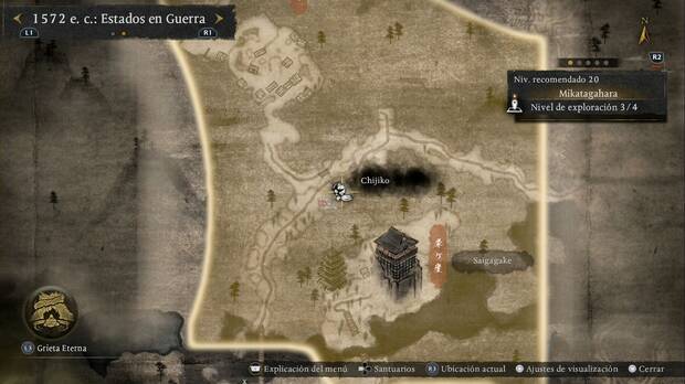 Nioh 3 - Chijiko de Mikatagahara, chijiko del campamento enemigo de la zona central