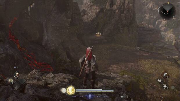 Nioh 3 - Cofres de Iinoya, ubicaci�n de los salientes por los que llegar hasta el cofre al nordeste del templo de la zona sur-sudeste