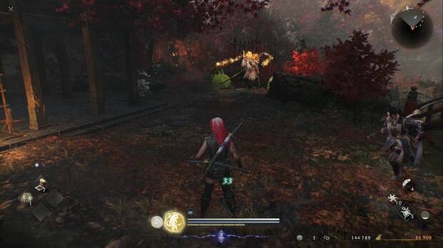 Nioh 3 - Misiones secundarias, La aparici�n del Templo de Ryotan: Guerrero magatsu en la zona norte del patio