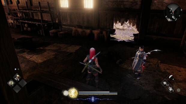 Nioh 3 - Misiones secundarias, La aparici�n del Templo de Ryotan: agujero en la pared sur de la planta baja del templo