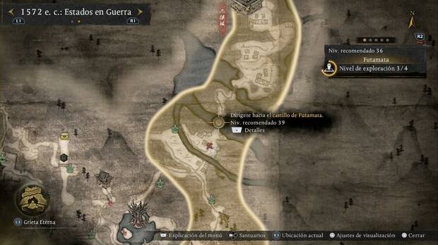 Nioh 3 - La batalla del Castillo de Futamata, punto de Futamata donde comienza la segunda parte de la misi�n