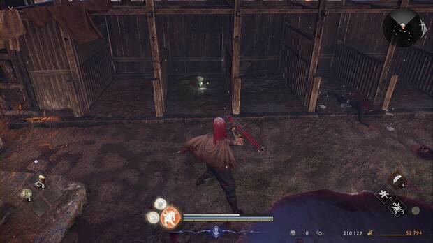 Nioh 3 - La fortaleza del miraje, kodama en las caballerizas del castillo