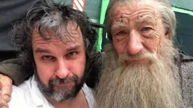 Peter Jackson e Ian McKellen en El Se�or de los Anillos 
