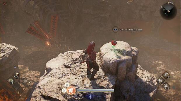 Nioh 3 - Una invasi�n feroz, kodama sobre las rocas cerca del santuario Mikatagahara - Fortaleza de Kikyo