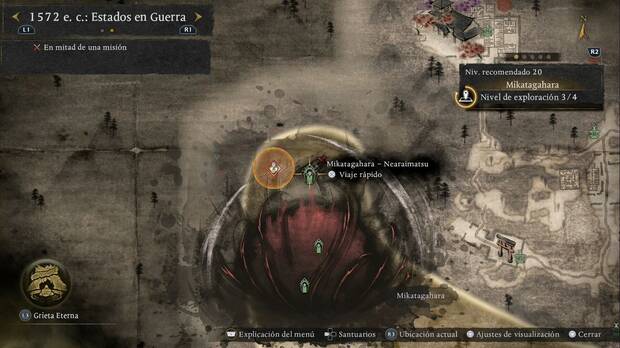 Nioh 3 - Una invasi�n feroz, ubicaci�n de la estatua de bodhisattva Mikatagahara - Neamairatsu