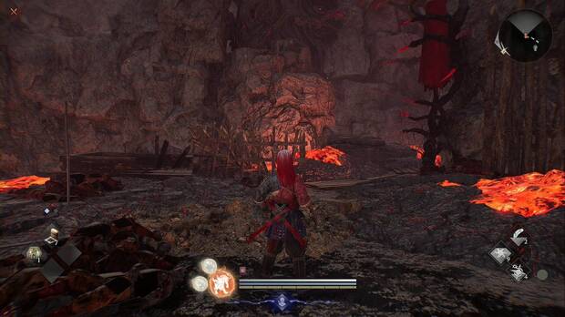 Nioh 3 - Una invasi�n feroz, camino para continuar tras la zona del yokai de llamas blancas y negras