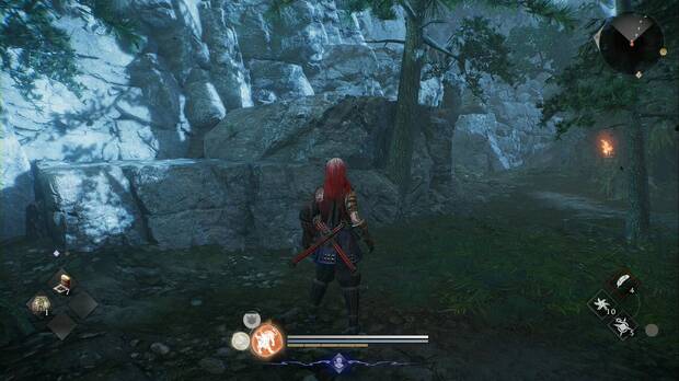 Nioh 3 - Kodama de Mikatagahara, ubicaci�n de las rocas por las que llegar hasta el kodama en el desfiladero que sale de la regi�n por el sendero al este