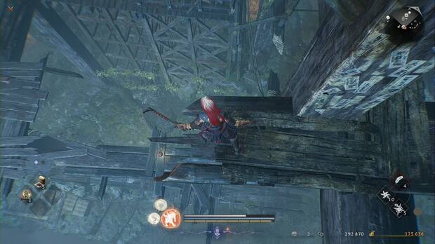 Nioh 3 - La causa del tigre, kodama en las vigas del castillo de Saigagake