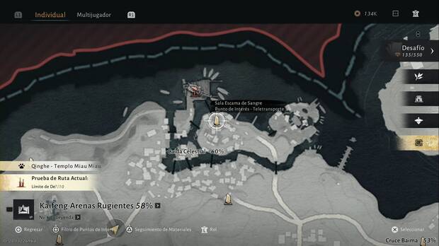 Where Winds Meet - Fragmentos de Oleada Oscura en Kaifeng, ubicaci�n de la Sala Escama de Sangre