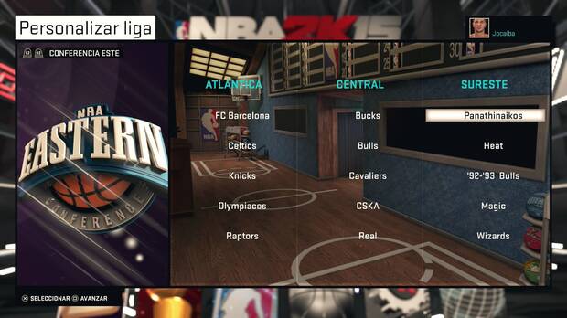 Podemos crear ligas personalizadas, mezclando equipos de la NBA, de la Euroliga e incluso clásicos.