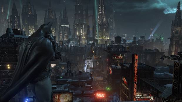 La iluminaci�n de los fondos nos ha parecido demasiado artificial y brillante, un contrapunto a lo que siempre ha sido la urbe de Gotham.