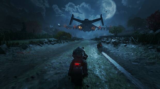 La fase motorizada es una de las más espectaculares del juego.
