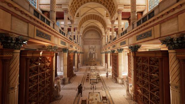 Visitar enclaves como la biblioteca de Alejandría será necesario para progresar en la historia.