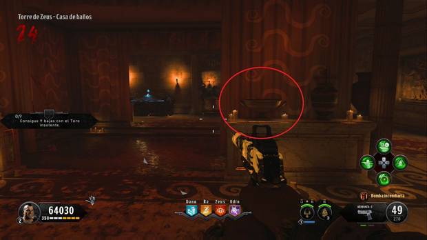 Call of Duty Black Ops 4 Zombies - IX: fuente en la casa de baños