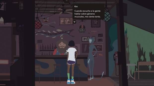 Cuando uno de los personajes se altera mucho las letras de sus diálogos vibran. Es un detalle sencillo, pero efectivo para mostrar lo que siente en esos momentos.