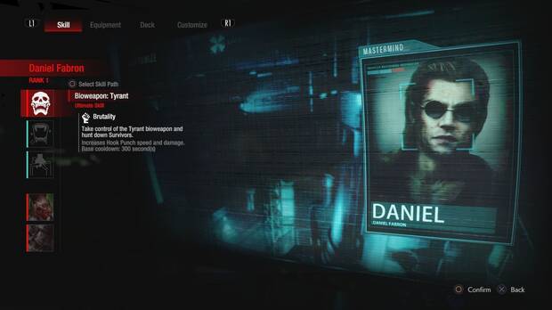 Cada personaje tiene varias habilidades que se podrán mejorar y personalizar, incluso el Cerebro, quien puede cambiar de Tyrant. Sin embargo, estas opciones no estaban disponibles en la beta.