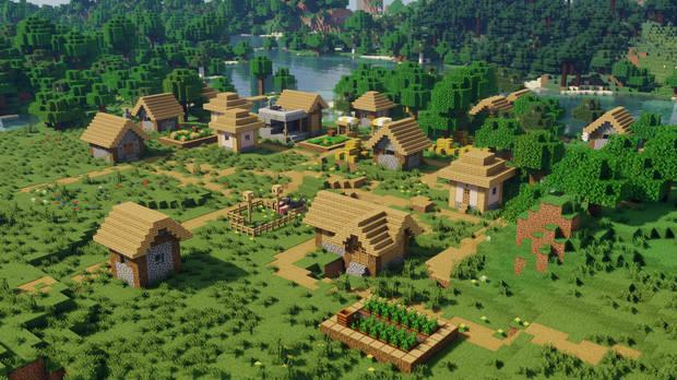 Minecraft con mods de mejoras gráficas.