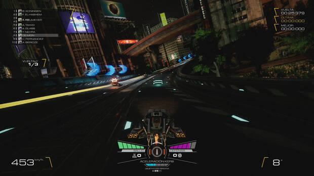 Puedes jugar los circuitos de noche y día, hay más modos que la carrera clásica... Nada especialmente original salvo la competición 'tormenta'.