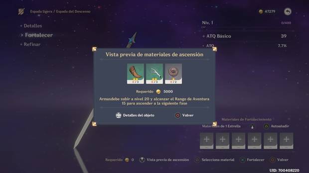 Genshin Impact: Cómo refinar un arma