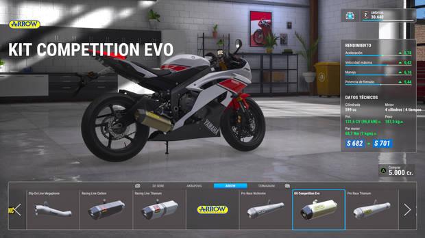 Podremos personalizar completamente nuestra moto a nivel visual y de rendimiento.