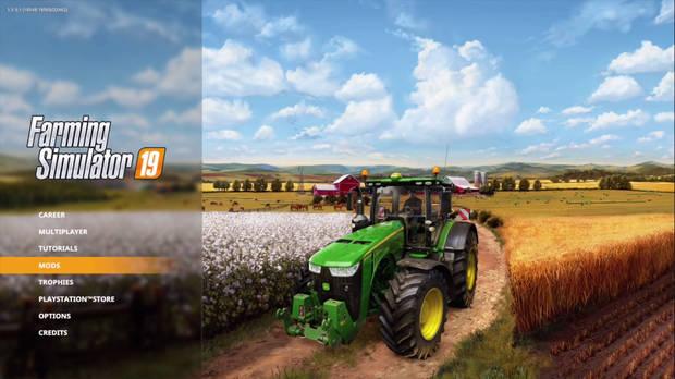 Menú de mods o Modhub de Farming Simulator 19.