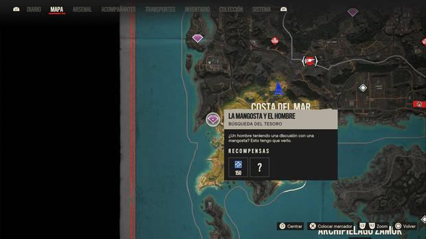 Far Cry 6: Localización de la misión búsqueda del tesoro La mangosta y el hombre