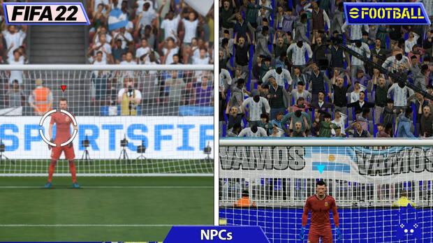 Comparativa FIFA 22 y eFootball 2022