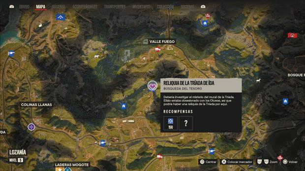 Far Cry 6: Localización de la misión búsqueda del tesoro Reliquia de la Tríada de Ída