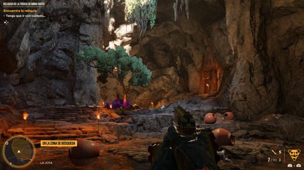 Far Cry 6: Reliquia de la Tríada de Mimo Abosi - Cueva con el árbol