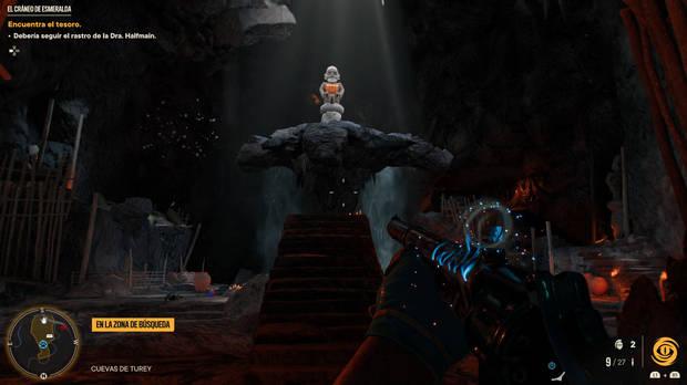 Far Cry 6: El cráneo de esmeralda - Sala principal con las estatuas