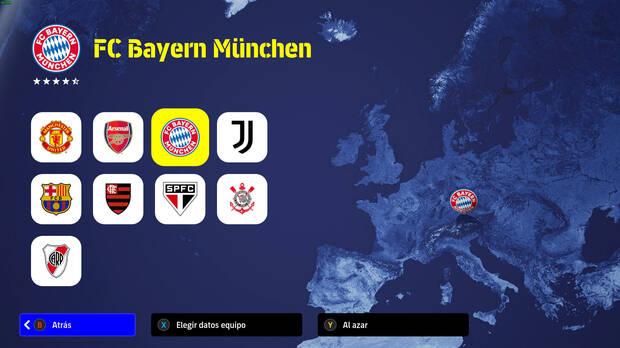 Estos son los 9 equipos con los que podemos jugar partidos en modo offline mientras que a trav�s de internet elegiremos el club que queramos de Europa.