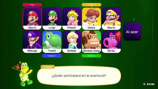 No es precisamente el 'Mario Party' con la mejor y más abultada plantilla de personajes de la saga, pero al menos están los imprescindibles.