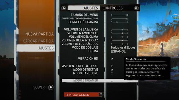 Se puede desactivar la vibraci�n HD (quiz� algo brusca), pero no los controles t�ctiles.