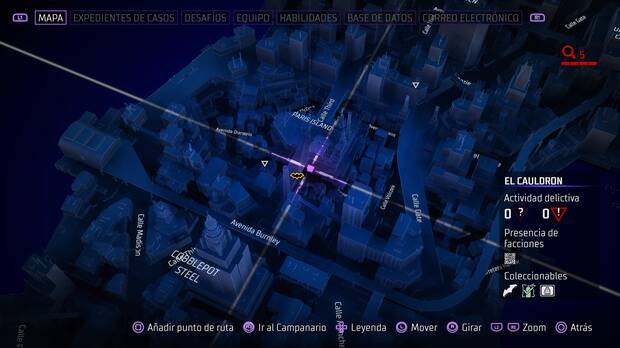 Gotham Knights - Localización en el mapa del arte urbano 03 Caras de Gotham en El Cauldron