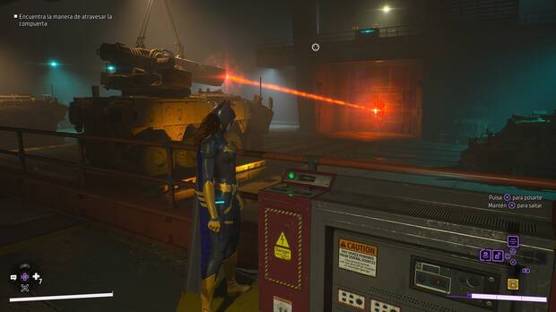 Gotham Knights - Activar el rayo del láser del tanque para reventar la compuerta blindada
