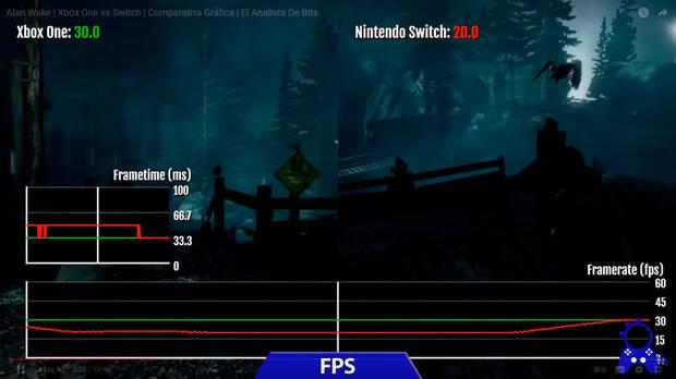 Alan Wake Remastered comparativa grfica Nintendo Switch y Xbox One