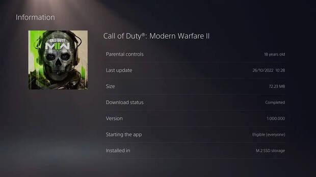 Call of Duty: Modern Warfare 2 solo tiene 70 MB en el disco y necesita descarga