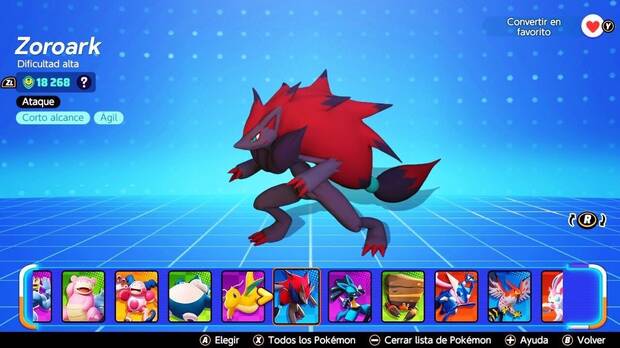 Pokémon Unite - Datos básicos de Zoroark