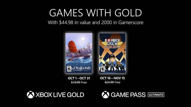 Juegos gratis de Xbox Live Gold de octubre de 2022.