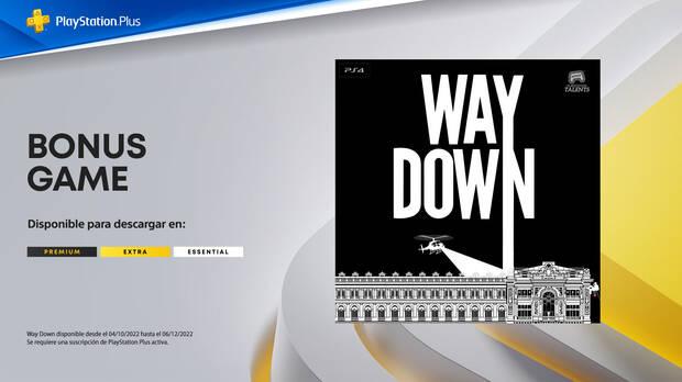 Way Down ya disponible gratis en PS Plus.