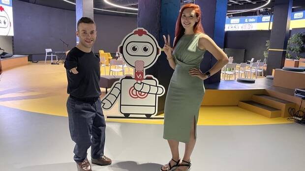 García y Lara Smirnova el pasado mes de julio en la presentación de Ga11y.