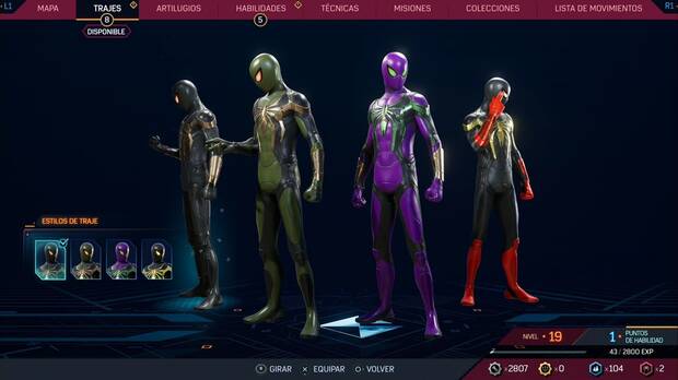 Marvel's Spider-Man 2 - Trajes de Miles Morales: Traje de Negocios familiares, estilos