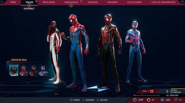 Marvel's Spider-Man 2 - Trajes de Miles Morales: Traje PISTA, estilos