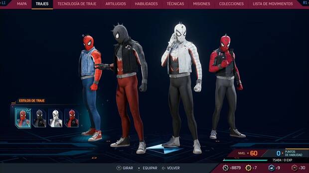 Marvel's Spider-Man 2 - Traje Spider-Punk, estilos