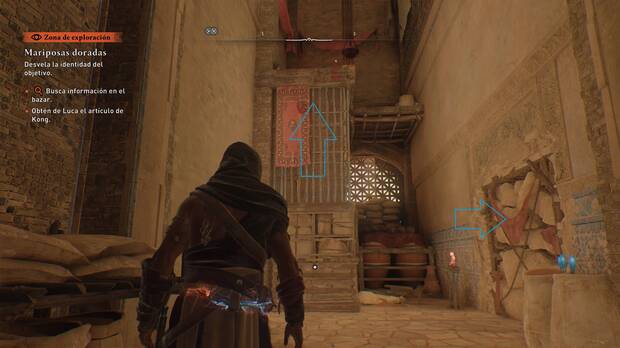 Assassin's Creed Mirage - Reventar el muro de piedras del puesto de Luca